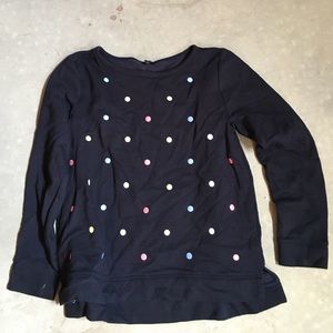 Talbots Embroidered Dot Sweatshirt NWOT LARGE